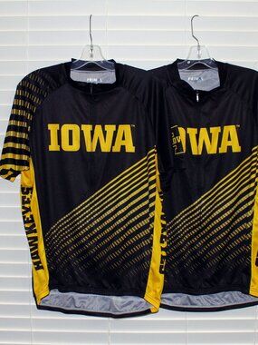 mint unworn❤️Primal IOWA HAWKEYES full zip cycling jersey big logo university